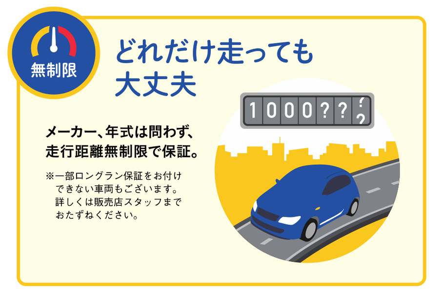 ロングラン保証(距離無制限)
