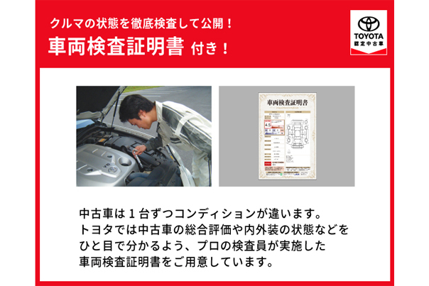 認定中古車(車両検査証明書)