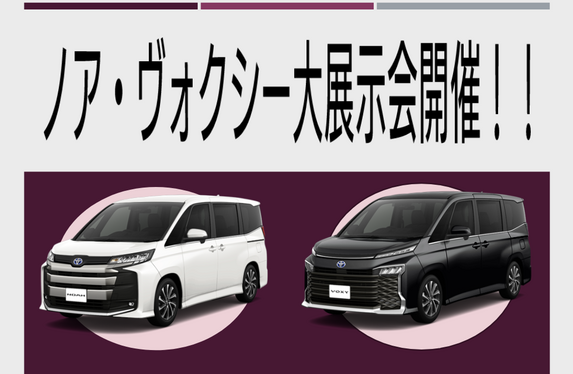 必見！】ノア・ヴォクシー展示会開催！！